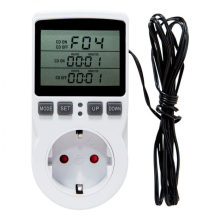 Digitale thermostaat voor verwarming en koeling met LCD-display, 230V, voor kassen, boerderijen, terrariums (aansluiting) A-H