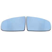 1 paar verwarmde buitenspiegelglazen (links en rechts) compatibel met BMW X5 E70 2008-2013 blauw