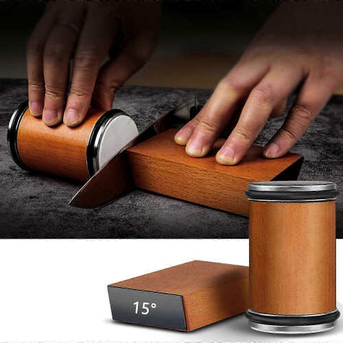 Rolling Knife Sharpener Diamond Steel Magnetic Edge Roller Sharpener with Holder