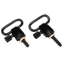 Set stalen draagriemogen met snelsluiting voor jachtgeweren, inclusief schroeven, zwart._M