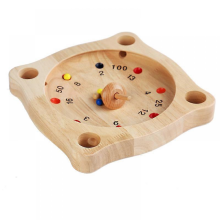 Ruleta tirolesa - Juego de peonza - Juego de habilidad - Juego de mesa - Juego de mesa de madera -