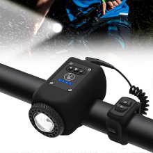 Klaxon électronique pour vélo de montagne, lampe de poche électrique de nuit
