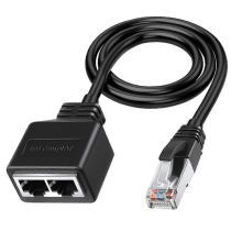 LAN Ethernet Adapter RJ45 Mannelijk Naar 2 Vrouwelijk Splitter RJ45 1 Naar 2 Ethernet LAN Netwerk Adapterkabel