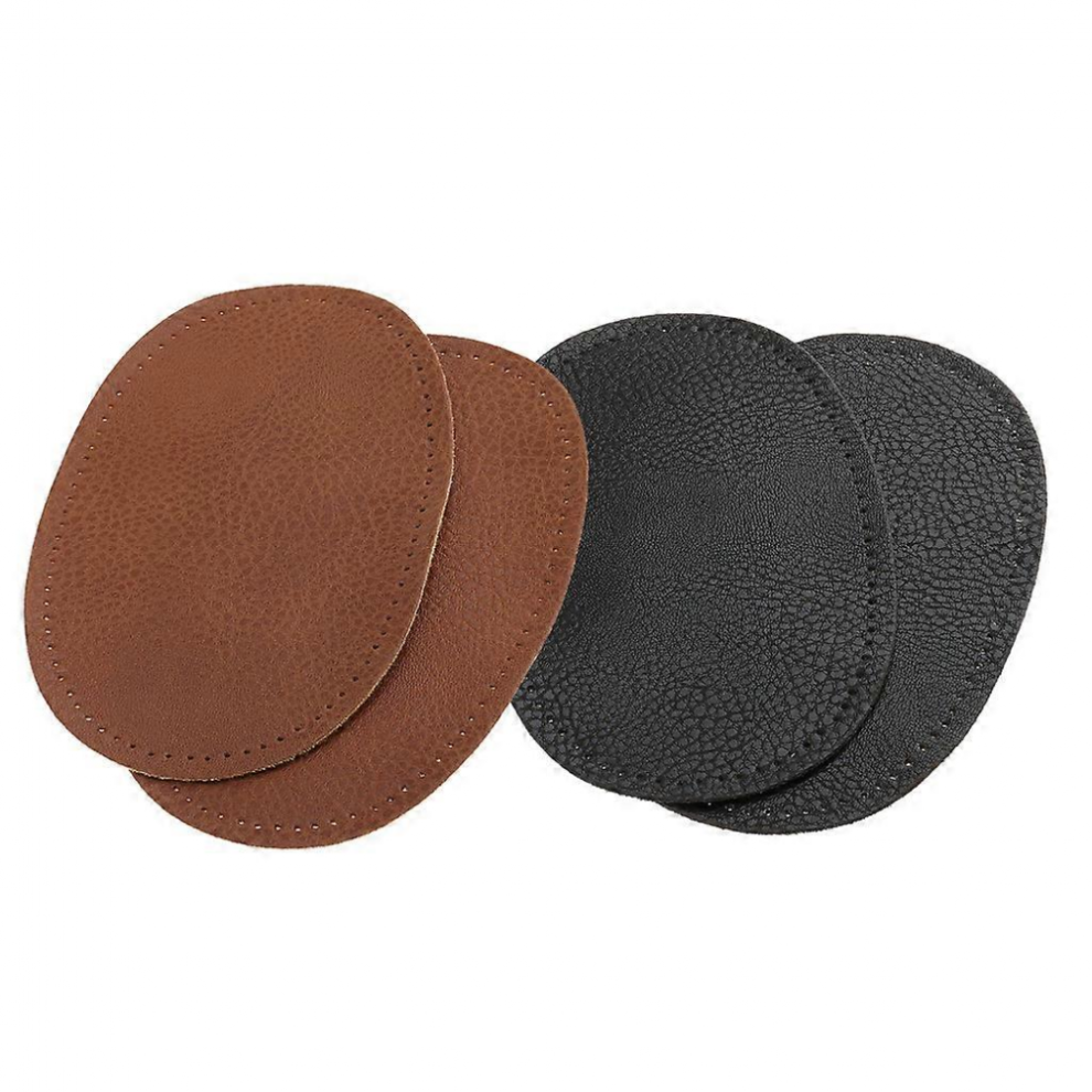 2 Pair Leather Sew On Oval Elbow/Knee Patches Repair Sewing Craft Applique 6485316859414