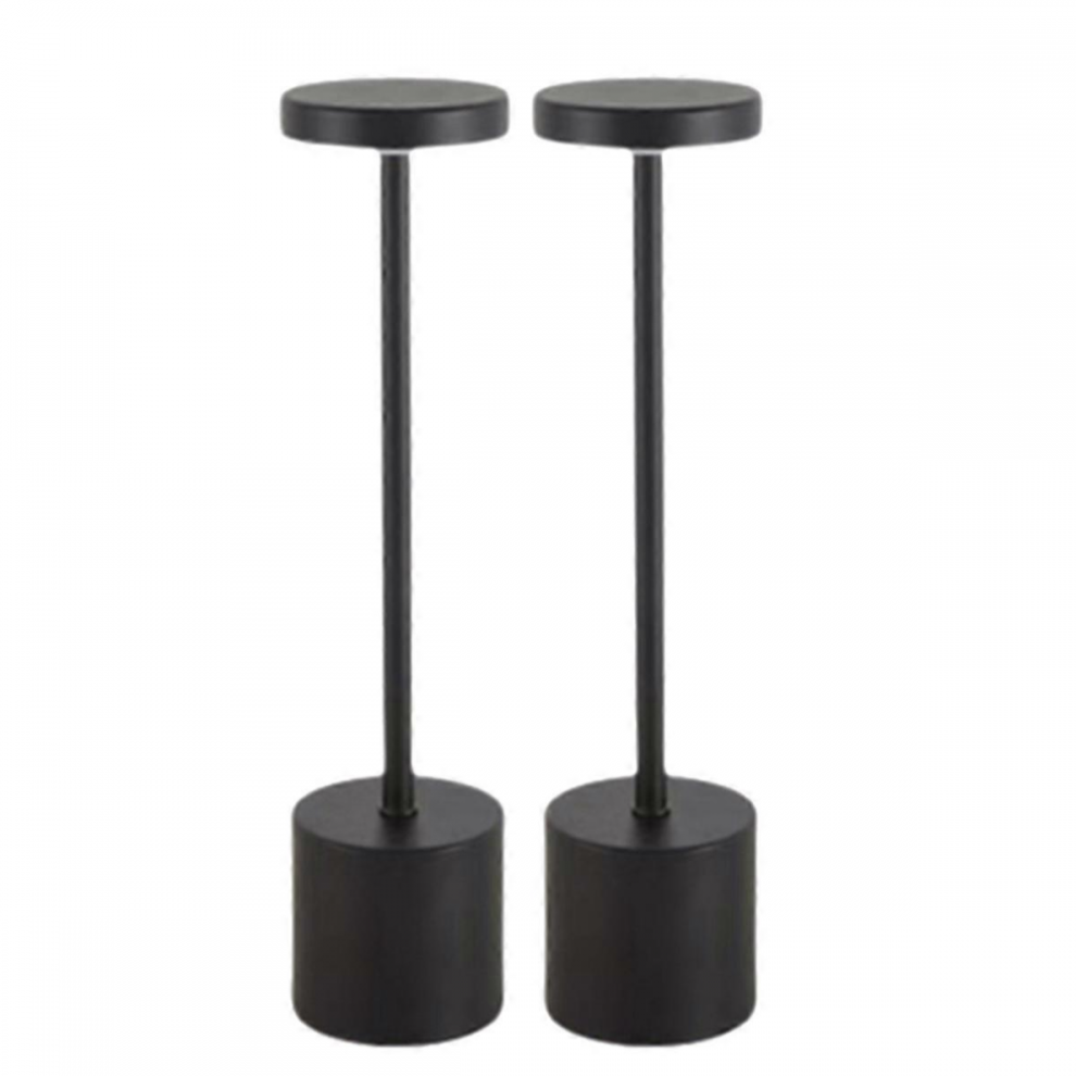 2Pcs Cordless Table Lamp 800mAh Rechargeable Battery Powered Lamps 3 Color Stepless Dimming LED Wireless Outdoor Lamps