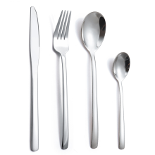 Gold Cutlery Set Hexagonal Handle Stainless Steel Flatware Set Service for 6,24 Piece Dinner Knives