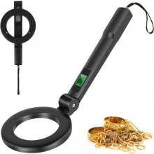 Detector de metales portátil plegable con escaneo 360, escáner de metales, comprobador de seguridad para tesoros