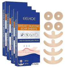 (4) Scar Removal Sheets for Breast Breathable Scar Tape Silicone Scar Sheets Breast Post Supplies