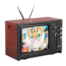 (Red) Miniature 1/12 Vintage Tv Mini Television Set Dollhouse Furniture
