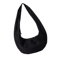 Shoulder Purses Slouchy Toted Handbags Simple Underarm-Black