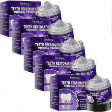 (5) Hydroxyapatite Teeth Whitening Powder Remove Stain Calculus Bad Breath Repair Enamel Sensitive Tooth Mint Gum Care Purple Powder