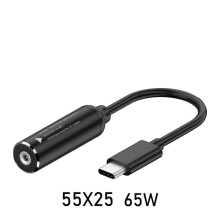 Yhteensopiva USB C 65w -muuntimen kanssa, jossa on DC 55x25mm tynnyri - USB-C PD -kaapeli 5V 9V 20V