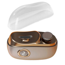 Lime à ongles électrique 2 en 1, coupe-ongles automatique avec lumière intégrée, pour enfants, adultes et seniors, gris et or.