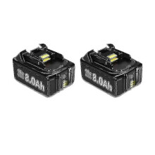 2 Pack 8.0ah Bl1860b 18v Lithium-ion Battery Replacement for Makita Bl1860 Cordless Power Tools with Fast Charging