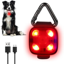 Akumulatorowa lampka LED mocowana na obroży dla psa, wodoodporna lampka bezpieczeństwa USB dla psów, kotów i właściciela, idealna na n