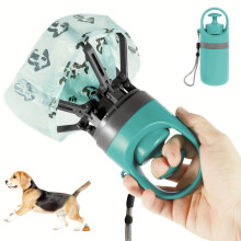 Tragbare Hundekotschaufel mit integriertem Kotbeutelspender – Leichtes, berührungsloses Krallendesign für kleine, mittlere und große Hun