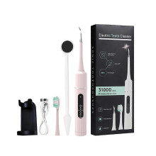 (A, pink) Portable Electric Waterproof Teeth Cleaner