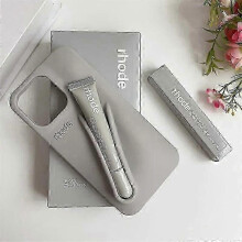 (Iphone 14, Gray) Rhode With Lip Gloss Phone Case for iPhone 16 15 14 13 12 17 11 Pro Max Plus Lip