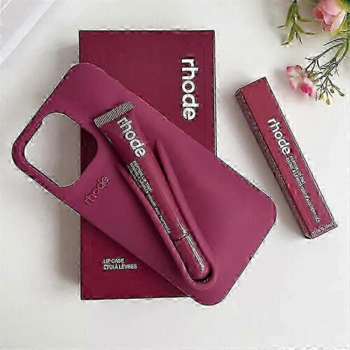 (Iphone 16 Pro, Raspberry) Rhode With Lip Gloss Phone Case for iPhone 16 15 14 13 12 17 11 Pro Max Plus Lip