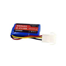 6,4V 650mAh kompatibilní s lithium-železnou baterií HFC1450 2S pro dálkové ovládání do auta a lodi, vybavená konektorem EL4.