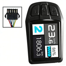 Compatibel met LCD TFT UKC3-display, snelheids- en batterij-tijdindicator, geschikt voor elektrische fietsen met 24V, 36V en 48V motoro