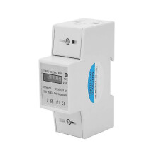 220V compatibel met digitale eenfasige tweeledige 2P DIN-rail elektriciteitsmeter, elektronische kilowattuurmeter (20(80)A)