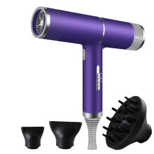 (Purple) Professional Hair Dryer Fast Drying Ionic Hairdryer with Diffuser Home