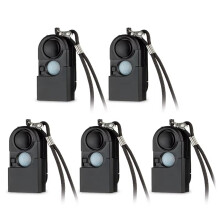 5 Pcs Portable  Motion Detector Alarm 120DB Siren SOS LED Light Security for Travel Home Kids Safe Personal Alarm