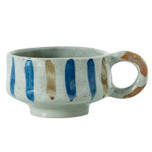 Hand-Painted Retro Graffiti Ceramic Coffee Cups Handmade Rough Pottery Cup