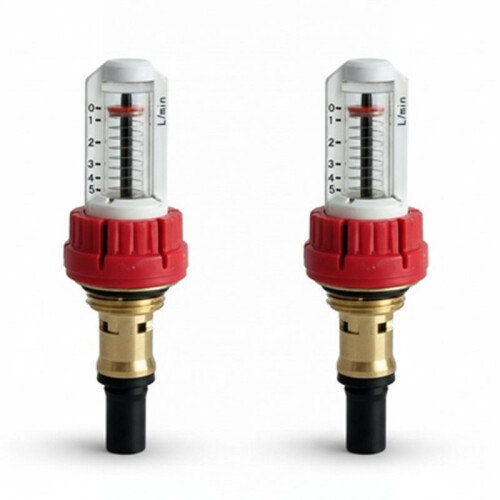 2 Pcs Underfloor Heating Manifold Flow-Meter, Visual Flow-Monitoring Regulator for Underfloor Heating Systems(1/2)