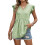 Women's  Blouses, with Ruffle Sleeves, Spring-Sky Blue M 3
