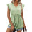 Women's  Blouses, with Ruffle Sleeves, Spring Elegant-White L 4