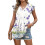 Women's  Blouses, with Ruffle Sleeves, Spring Elegant-Blue L 4