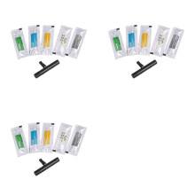 3X Car Air Freshener Solid Perfume Diffuser Car Vents Perfume Seasoning Black + 15 Aromatherapy Sticks