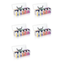 5X Acrylic Paint Storage Box, 30 Bottle Capacity Acrylic Paint Storage Box for 2 Fluid Ounces Acrylic Paint,Storage Box