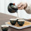 Portable Ceramic Tea Maker Set for Puer & KungFu Tea with Infuser 2