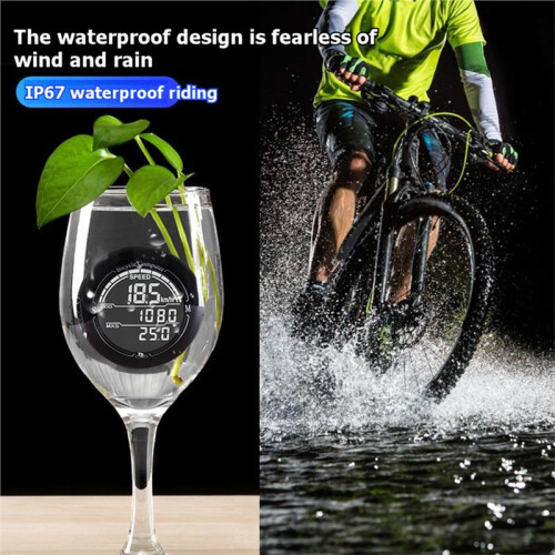 Backlight Bike Computer Waterproof Round Shaped Bike Computer Backlight Screen Cycle Odometer 1
