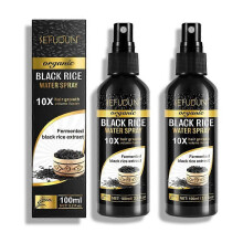 (2pcs) Black Rice Water Hair Spray,Organic Hair Growth Spray for Women Men