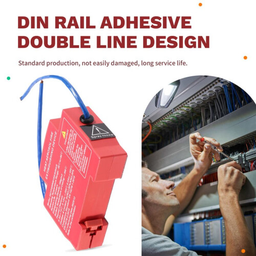 Distribution Box/Cabinet Flame Retardant Device DIN Rail Stick- Dual- Design Engine Compartment Non-Pollution 2