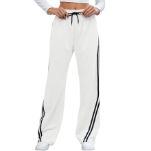 Lässige Jogginghose mit weitem Bein für Damen, bequeme,-Weiß S