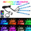 72LED APP Remote Motorcycle Atmosphere Light Decorative Ambient Neon Light Strip 12V for 3