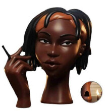 (D) Stylish Head Incense Burner Black Woman - New Arrival on Amazon