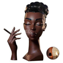 (A) Stylish Head Incense Burner Black Woman - New Arrival on Amazon