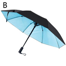 (Cross 6) Rechargeable Folding Umbrella with Fan Summer Sunny Umbrella