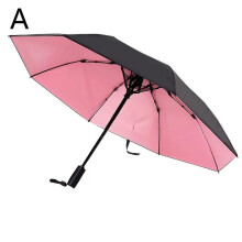 (Cross 6 Short Styles) Rechargeable Folding Umbrella with Fan Summer Sunny Umbrella