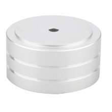 20Pcs 40X20mm Aluminum HIFI AMP Speaker Isolation Stand Turntable DAC Feet Pad (Silver)