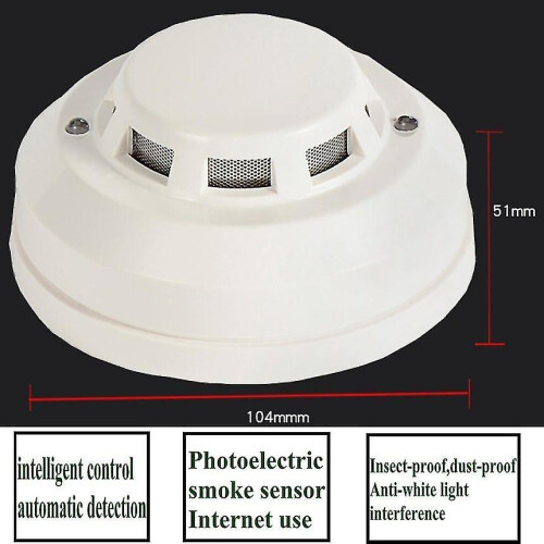 Wired Smoke Alarm Dc12v/24v Networking Smoking Detector Switch Fire Alarms Detectors Sensor-B 1