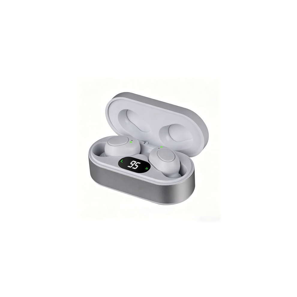 Gopatriot Memory White (Full ) Hearing Aids For Seniors - Rechargeable With Noise Cancellation - Hearing Amplifier For Hearing Loss - In-Ear - Gifts For The Elderly