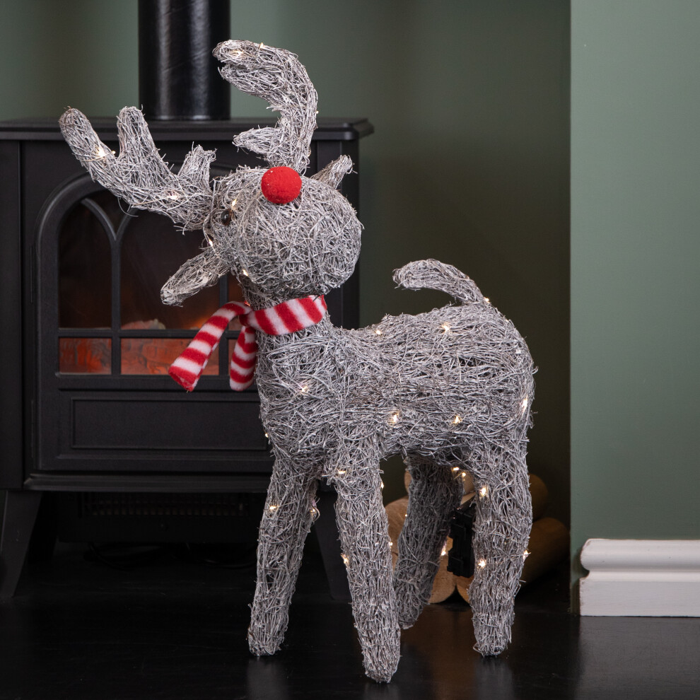 B&Q - 66Cm Battery Operated Rattan Woven Cupid Reindeer With Warm White Leds - Image 5