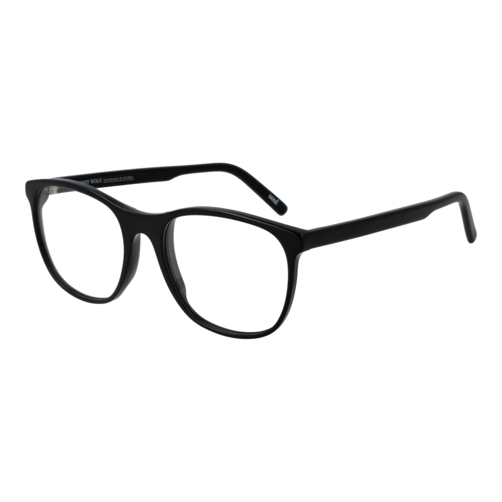 Andy Wolf , Glasses, Unisex, Black, One Size, Black Unisex Optical Frames Panto Style - Image 3